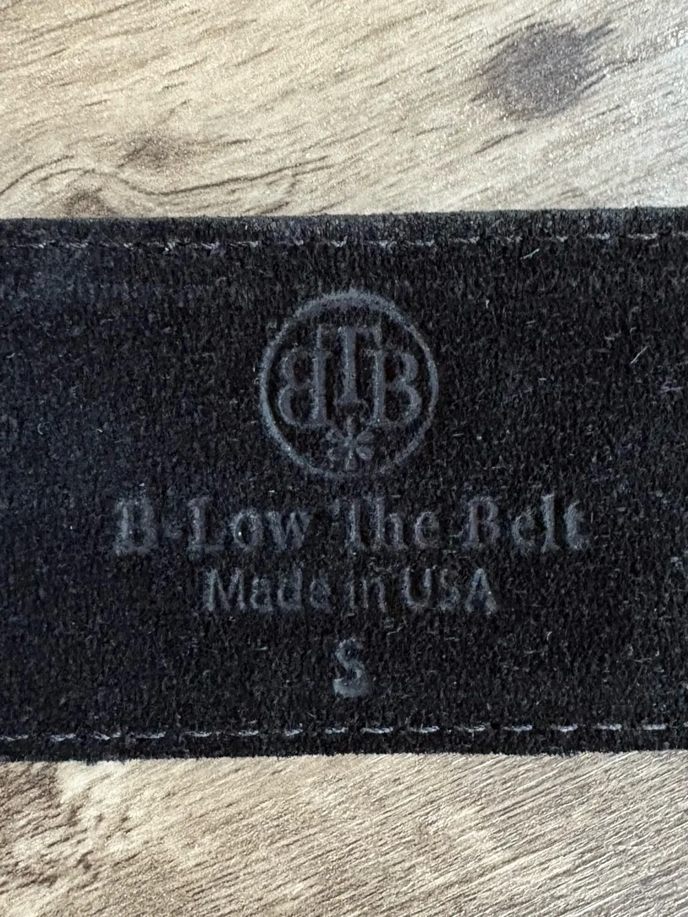 BTB B-LOW THE BELT Black CROCODILE EMBOSSED Wide Leather BELT  S